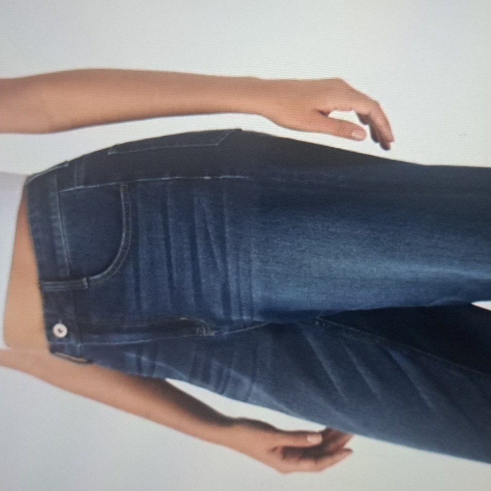MEDIUM HALARA MULTIPLE POCKETS ROLLED HEM WIDE LEG CASUAL JEAN - Picture 3 of 10